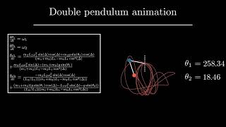 Double pendulum animation - Butterfly effect | ManimCE