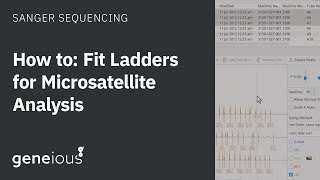 How to Fit Ladders for Microsatellite Analysis in Geneious Prime