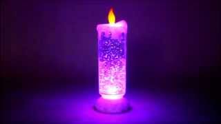 Glitter LED spinning candle