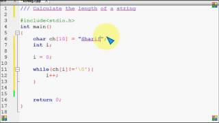 Bangla C programming tutorial 58 Calculate the length of a string YouTube
