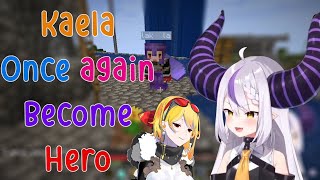 Kaela Once Again Manage to Impress a  ̶K̶i̶d̶  Laplus and become Hero in Minecraft!!!!