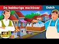 De hebberige melkboer | The Greedy Milkman Story in Dutch | Dutch Fairy Tales