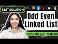 Odd Even Linked List - LeetCode 328 - Python #leetcode #leetcode75