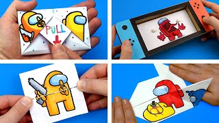 5 COOL AMONG US Transformations ARTS & PAPER CRAFTS tutorial