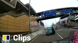 Hong Kong double decker bus crashes into road barrier, leaving 76 trapped for up to an hour