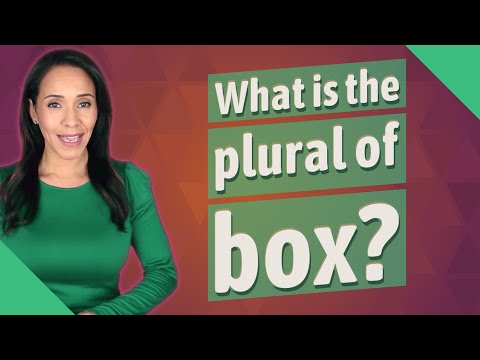 What is the singular of boxes?