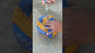 how to make volleyball puncture 💉💉🏐🏐🥚🥚#subscribe #trending #volleyball #hardwork #highlights #viral