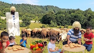 Traditional Azerbaijani Cuisine - Lamb Buglama and Minced Meat Burgers in Guba Mountains