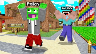 NOOBEK TROLL NA PALIONIE w MINECRAFT!