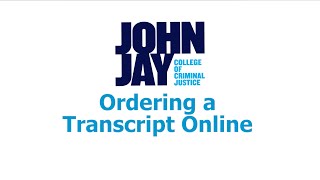 Requesting a Transcript