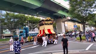 2014.10.11広井神明社祭白龍神社前唐子車ズリ