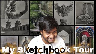 sketchbook tour | sketches tour my artwork tour | sourav joshi #trending #art