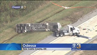 Route 1 In Delaware Closed Due To Overturned Tanker Truck