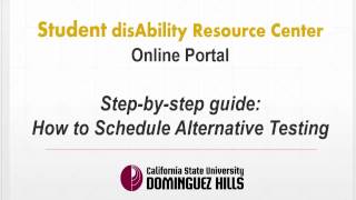 SdRC How to Schedule Alternative Testing