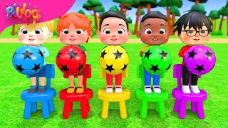 Color Balls Song! | Five Little Monkeys Jumping On The Bed | BluLoo Nursery Rhymes \u0026 Kids Songs