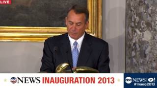 Inauguration Day 2013: Speaker John Boehner to Obama: 'Godspeed'
