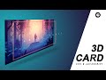 3D Card with Pop Out Effect | Card Flip Effect |CSS - JavaScript Tutorial | Daft Creation