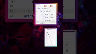 Day 14 /26 printing alphabets star pattern in python #python #coding #programming