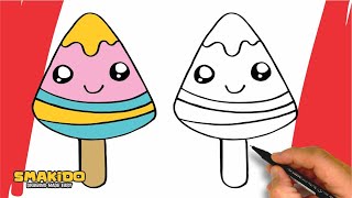 How to Draw a Cute Ice Cream For Kids | Easy Ice Cream Drawing Tutorial
