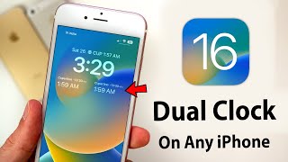Enable Dual Clocks on any iPhone Lockscreen [ iOS 16 ] - Dual Clock Now for iPhone's🔥🔥