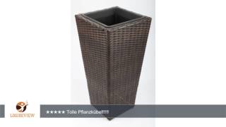 2x point-garden Blumenkübel Pflanzkübel Pflanzgefäß Blumentopf Polyrattan H 65cm |