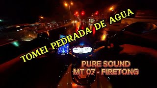 TOMEI PEDRADA D'ÁGUA, MOTO DESTRACIONOU E TOME CHUVA ☠🔥 | YAMAHA MT-07 FIRETONG [4K POV]