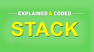 Stack EXPLAINED and CODED (using Arrays) | JAVA