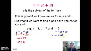 Changing the Subject of a Formula/Rearranging an Equation Part 1