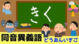 【就寝前に聞くラジオ】「きく」と読む漢字〜同音異義語シリーズ〜