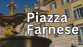 Where are the fountains in Piazza Farnese from?