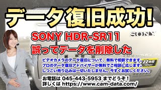 SONY HDR-SR11 間違って削除 ハンディカム内蔵メモリ復元