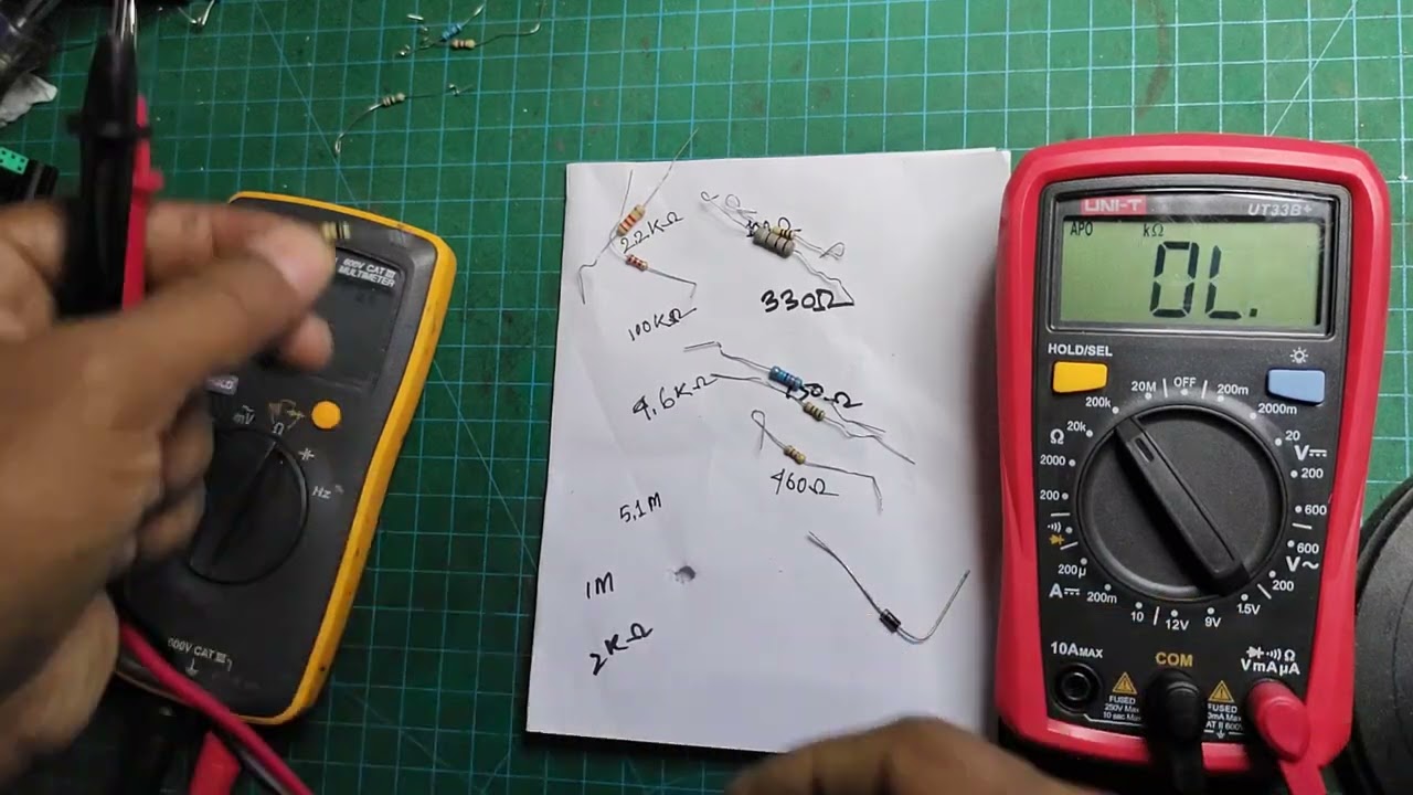 How To Do Measure Resistors With UNI-T UT33B+ - YouTube