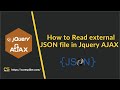 How to read external JSON file in Jquery AJAX