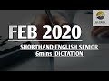 feb 2020 shorthand english senior speed 6mins dictation 🔊✍🏼🏆✨