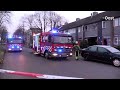 brandweer rukt uit voor woningbrand in enschede