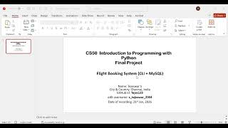 Flight Booking System using MySQL with Python || CS50 Final Project || CLI