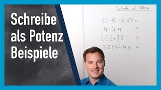 Schreibe als Potenz (viele Beispiele)