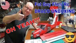 The EFLITE DRACO GETS UNBOXED by Fat Guy Flies Rc.