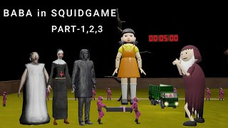 BABA in SQUIDGAME  Part 1,2,3 | Gulli Bulli | MAKE JOKE HORROR CARTOON | MAKE JOKE HORROR