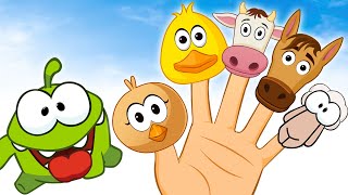 FAZENDINHA DOS ANIMAIS DOS OM NOM! | A FAMÍLIA DOS DEDOS DA | Aprenda Português com Om Nom