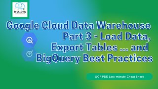 Google Cloud Data Warehouse Part 3 - Load Data, Export Tables ... and BigQuery's Best Practices