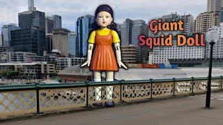 Giant squid game doll on google maps #googlestreetview