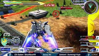 EX-Saber/BonifaceVII vs Zahlzeit/Sumeragi Kujo ~ MSV G-UNIT Swiss Round 3 ~ Gundam EXVS MBON