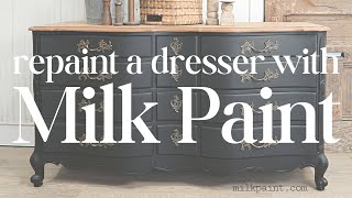 Repainting a milk painted dresser with Sweet Pickins Milk Paint!