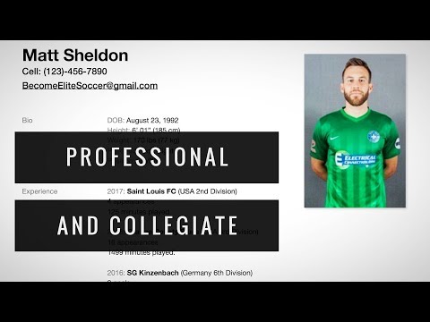 How to Make a Soccer CV/Resume How to Make a Soccer CV/Resume