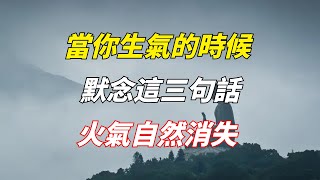 佛說：當你生氣的時候，默念這三句話，火氣自然消失！【佛法眾生】#禅语 #佛学 #人生智慧