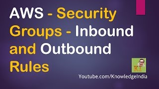 AWS - Security Groups DEMO - Inbound and Outbound Rules - Security on Cloud