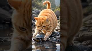 Turtle and cat #animals #heartwarming #ai #animation #youtubeshorts #contentcreator #creativecontent