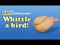 How to Whittle a Simple Bird - Step By Step Beginner Wood Carving Project