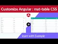 angular material table custom style | Angular Material